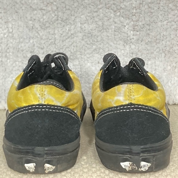 Vans Little Kids Black/Yellow Suede/Canvas Old Skool Sneakers Shoes Size US 3 - Picture 4 of 11